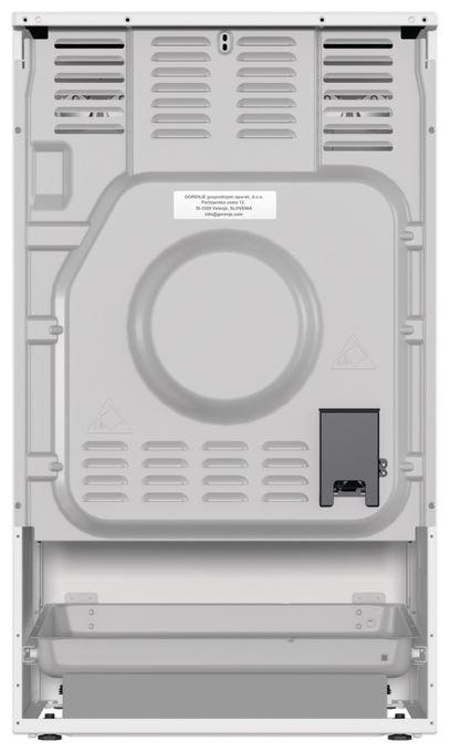 Freistehender Herd Elektro groß AquaClean mit Glaskeramik Kochfeld GECS5C60WPA 