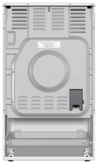 Freistehender Herd Elektro groß AquaClean mit Glaskeramik Kochfeld GECS5C70WA 