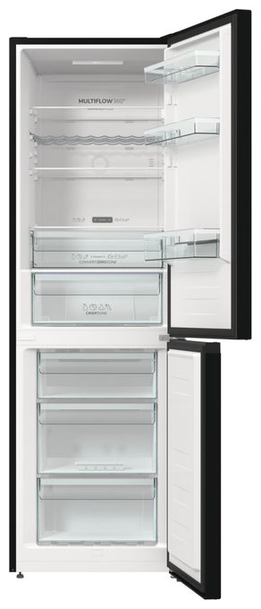 194 l / 106 l Kühl-Gefrierkombi freistehend NoFrost 164,98 kWh Jahr  NK79C0DBK (Schwarz) 