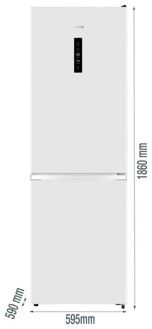 207 l / 97 l Kühl-Gefrierkombi freistehend NoFrost 155 kWh Jahr  NRK619CAW4 (Weiß) 