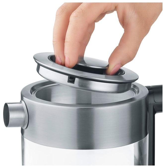 1,0 l Wasserkocher 2000 W (Schwarz, Edelstahl, Transparent) WK350 