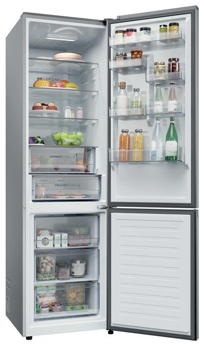 289 l / 120 l Kühl-Gefrierkombi freistehend NoFrost 114 kWh Jahr  HDPR1620ANPK (Edelstahl) 