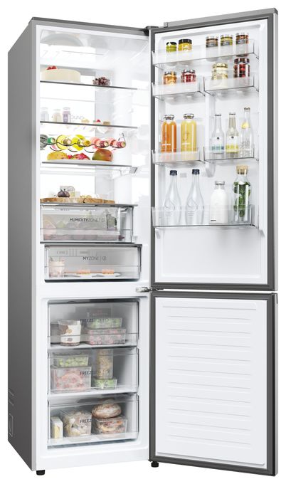 289 l / 120 l Kühl-Gefrierkombi freistehend NoFrost 92 kWh Jahr  HDPW7620AANPK (Edelstahl) 