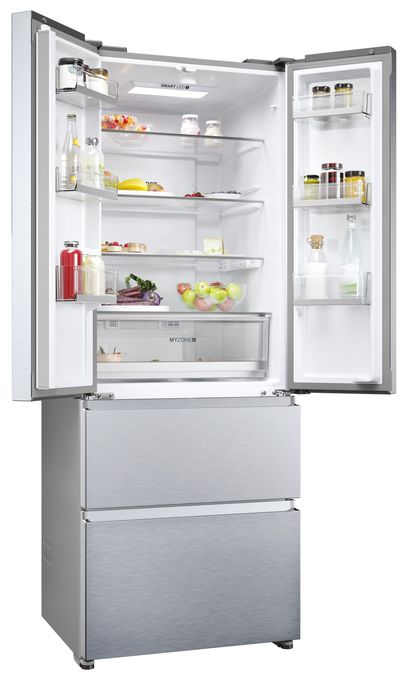 Side-by-Side Kühl-/ Gefrierkombination 306 l / 140 l 298 kWh NoFrost 1900 mm x 700 mm  HFR5719ENMG (Silber) 