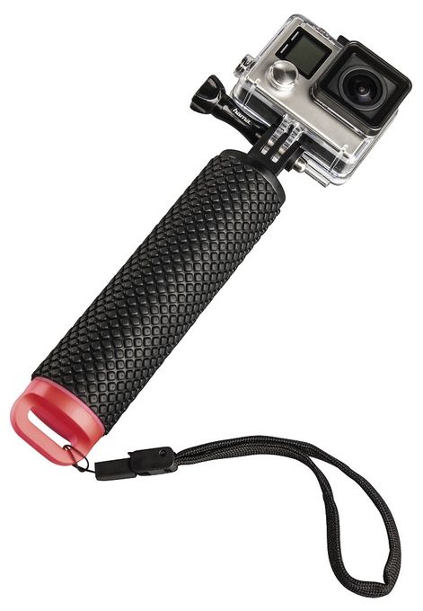 Stativ  004458 1/4" Kunststoff Kamera-Einbeinstativ (Schwarz, Rot) 