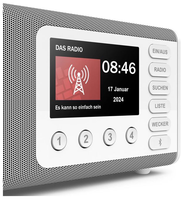 Bluetooth DAB, DAB+, FM Radio Persönlich  054261 DR1001 (Weiß) 