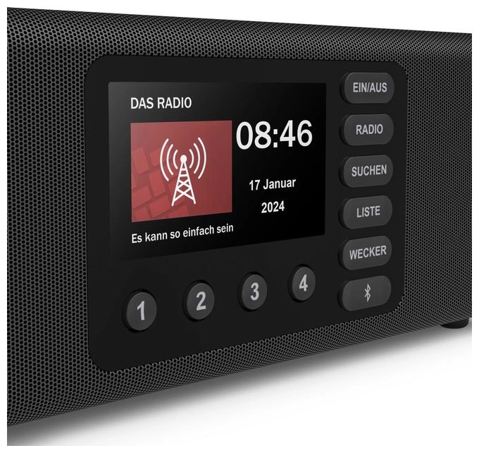 Bluetooth DAB, DAB+, FM Radio Persönlich  054262 DR2002 (Schwarz) 