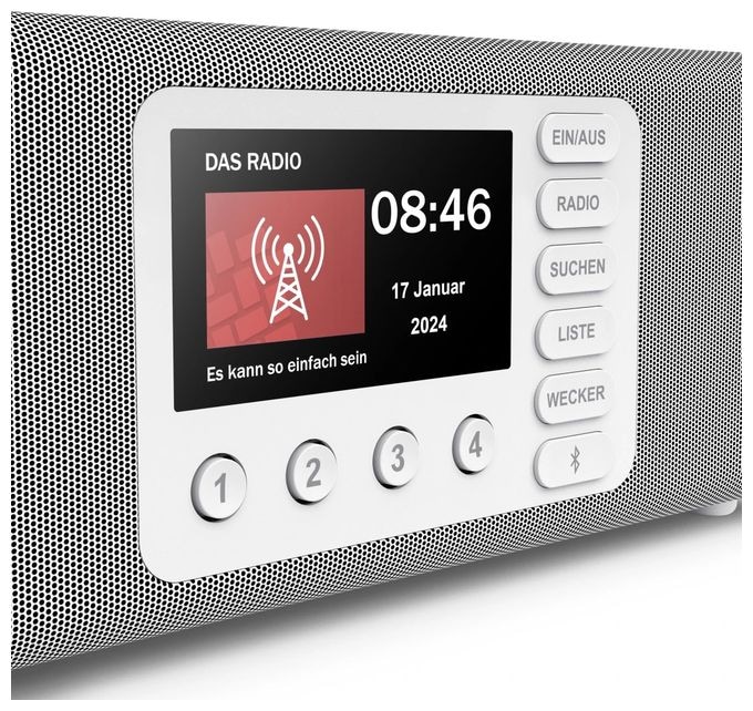 Bluetooth DAB, DAB+, FM Radio Persönlich  054263 DR2002 (Weiß) 
