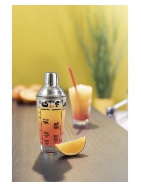 8,5 cm 111550 Cocktail-Shaker aus Glas 400ml 