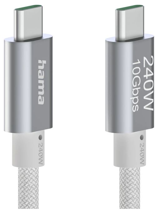 10 Gbit/s Stecker USB C auf USB C bis 240 W 1,5 m  125147 Full-Featured (Weiß) 