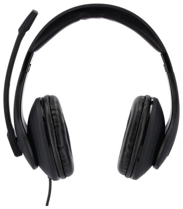 Over Ear Kopfhörer Kabelgebunden USB Typ-A  139924 HS-USB300 (Schwarz) 