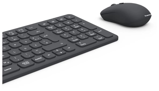 Büro Tastatur RF Wireless + Bluetooth 2.4 GHz  173006 WKM-300 (Schwarz) 