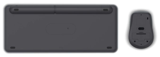 Heimbüro Tastatur RF Wireless + Bluetooth 2.4 GHz  173061 WKM-500 (Schwarz) 