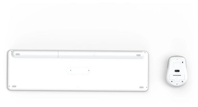 Heimbüro Tastatur RF Wireless + Bluetooth 2.4 GHz  173066 WKM-550 (Grau, Weiß) 