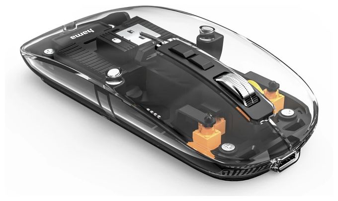 1600 DPI Büro Maus Optisch  173094 WM-600 (Transparent) 