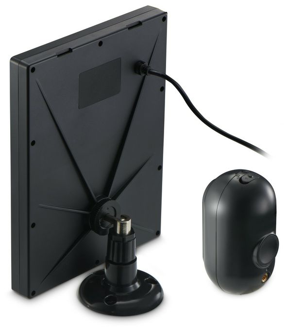 IP-Sicherheitskamera IP65 Außen  176648 Überwachungskamera mit Solar (Schwarz) 