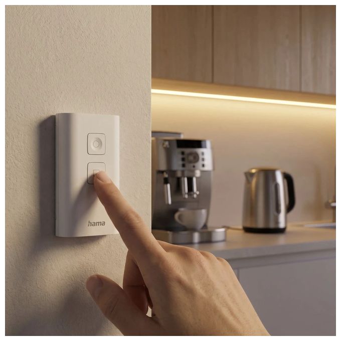  176968 Smart-Button 2 Tasten Schalter für 6 Szenen Zigbee (Weiß) 