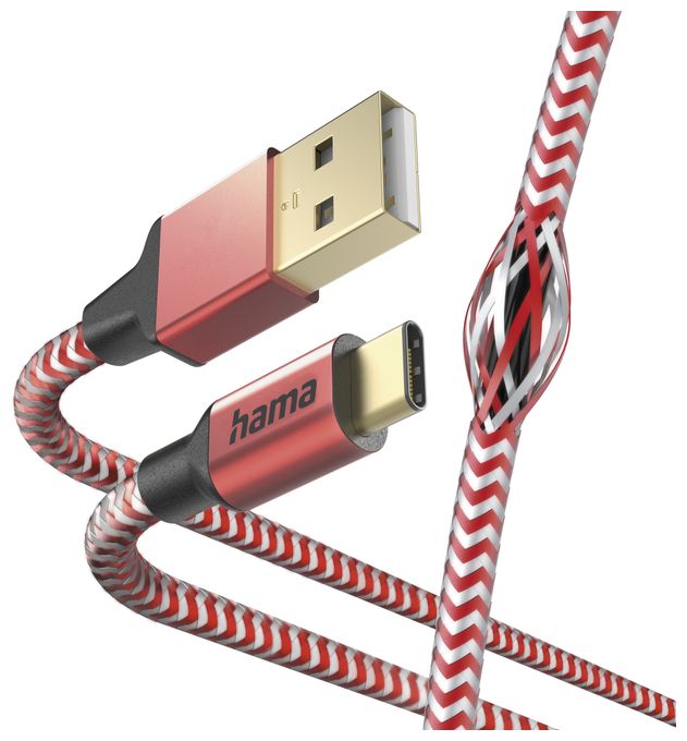 0,48 Gbit/s Stecker USB A auf USB C 1,5 m  201559 Reflective (Rot) 