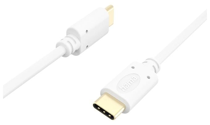 0,48 Gbit/s Stecker Rundkabel USB C auf USB C 1,5 m  201704 (Weiß) 