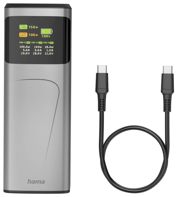 24000 mAh Powerbank USB Typ-C  201742 Power Pack High Power (Grau) 
