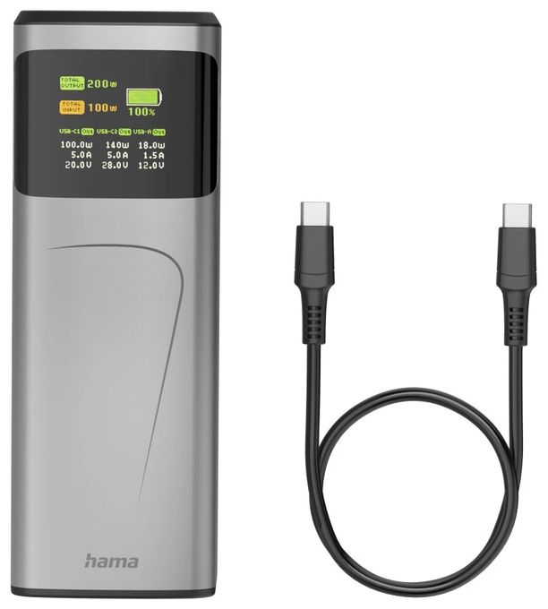 24000 mAh Powerbank USB Typ-C  201743 Power Pack High Power (Grau) 