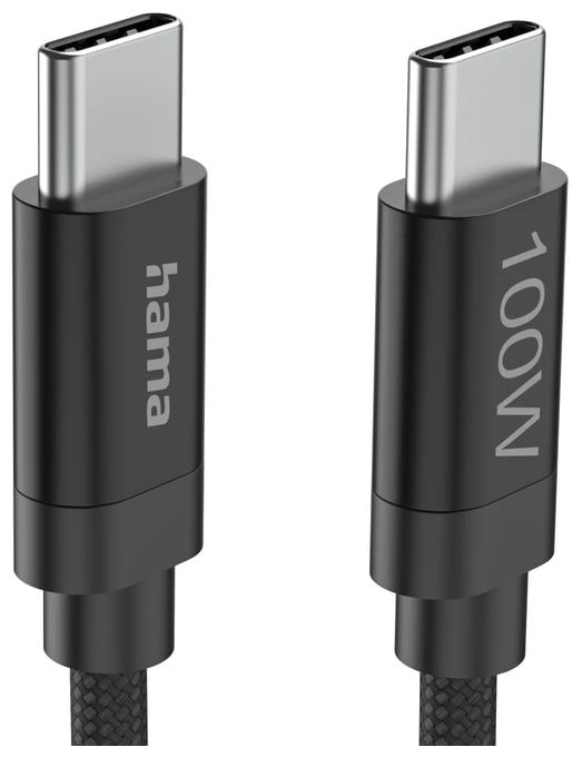 0,48 Gbit/s Stecker USB C auf USB C bis 100 W 3 m  201749 Fabric (Schwarz) 