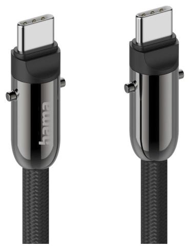 0,48 Gbit/s Stecker Rundkabel USB C auf USB C bis 60 W 1,2 m  201751 (Schwarz) 