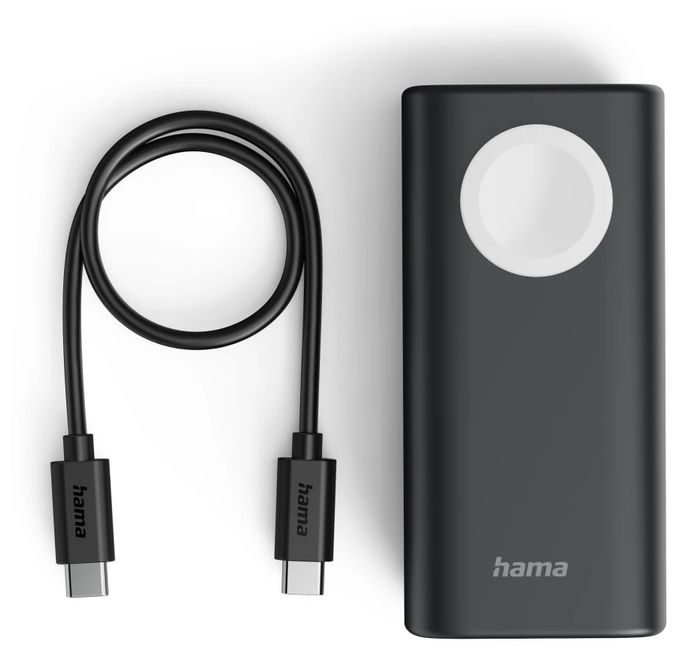 10000 mAh Powerbank USB Typ-C  201768 Watch (Schwarz, Grau) 