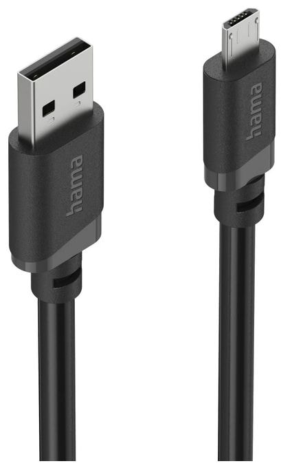 0,48 Gbit/s Stecker Rundkabel USB A auf Micro-USB B 3 m  201805 (Schwarz) 