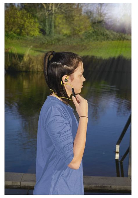 In-Ear Bluetooth Kopfhörer kabellos 6 h Laufzeit  221776 Freedom Athletics III (Schwarz, Gelb) 