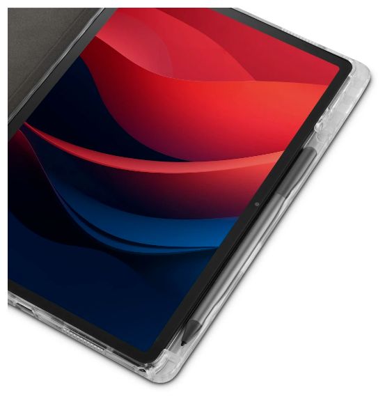 Folio aus Kunststoff für Lenovo Tab M11 bis 27,9 cm (11") Schmutzabweisend, Kratzresistent mit Magnetverschluss (Schwarz, Transparent) 222082 Flex Clear 