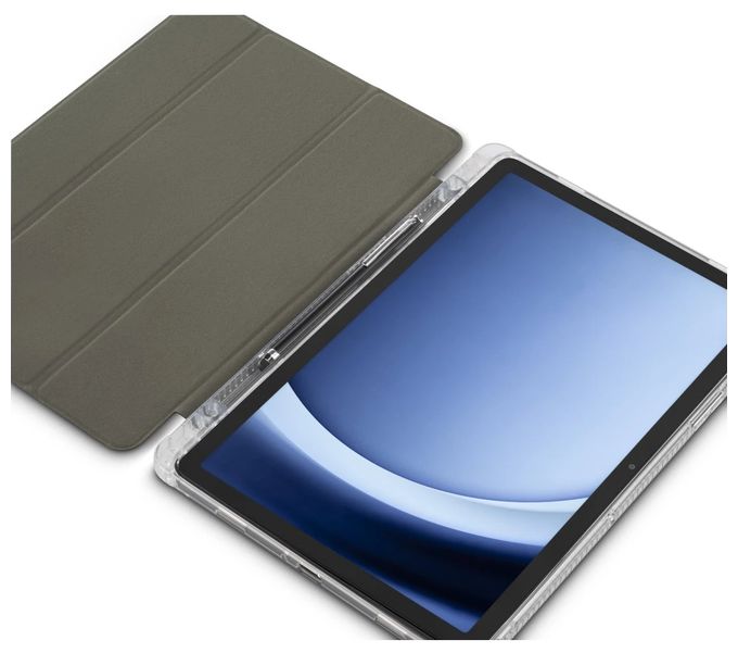 Folio aus Mikrofaser, Samt für Samsung Galaxy Tab A9+ (11") bis 27,9 cm (11") Fallbeständigkeit, Staubresistent, Kratzresistent, Schockresistent mit Magnetverschluss (Blau, Transparent) 227016 Extreme Protect 