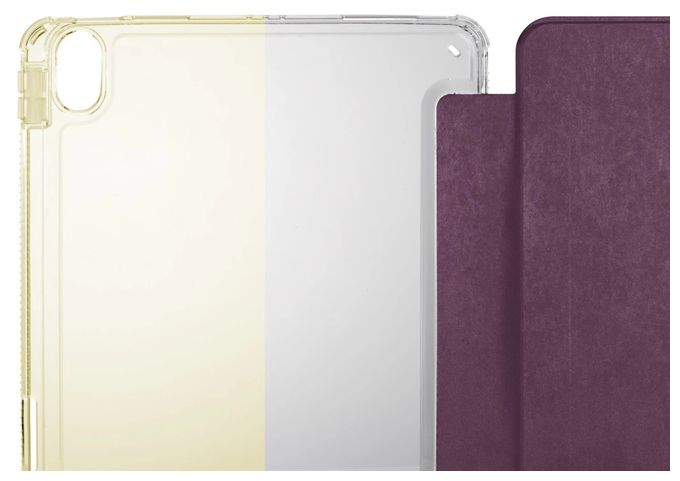 Folio aus Mikrofaser, Samt für Apple iPad Air 13" (2024) bis 33 cm (13") Fallbeständigkeit, Kratzresistent, Schockresistent mit Magnetverschluss (Bordeaux, Transparent) 227033 Extreme Protect 