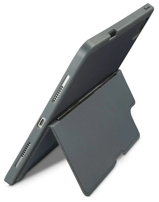 Folio aus Kunststoff für Apple iPad Pro 11" (2024) bis 27,9 cm (11") Schmutzabweisend, Staubresistent, Kratzresistent mit Magnetverschluss (Grau) 227048 Stand Folio 