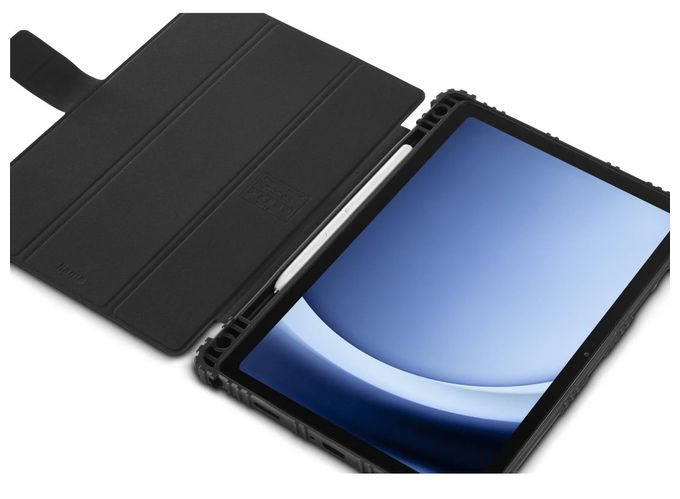 Folio aus Polycarbonat (PC), Polyurethan für Samsung Galaxy Tab A11+ / A9+ bis 27,9 cm (11") Schmutzabweisend, Staubresistent, Schlagfest, Kratzresistent, Schockresistent mit Magnetverschluss (Schwarz) 227091 Protection 