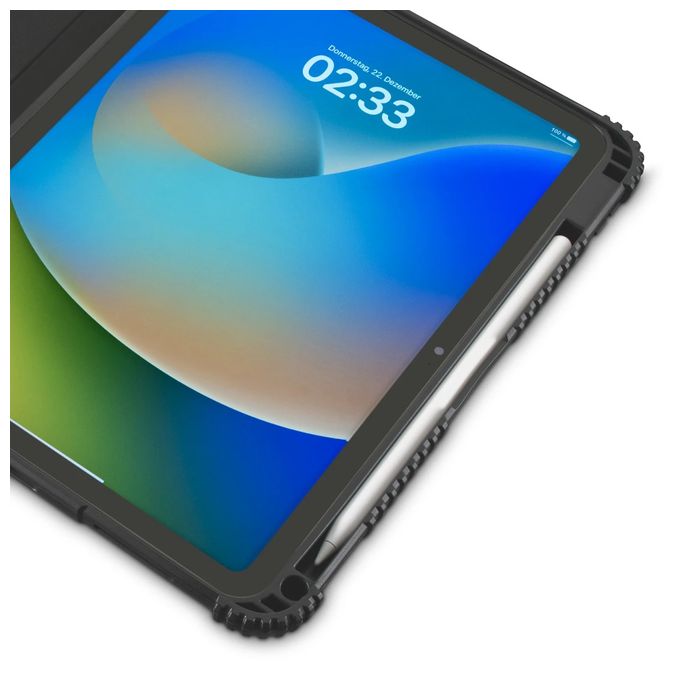 Folio aus Kunststoff für Apple iPad 11 bis 27,7 cm (10.9") Kratzresistent, Schockresistent mit Magnetverschluss (Schwarz, Transparent) 227098 Protection 