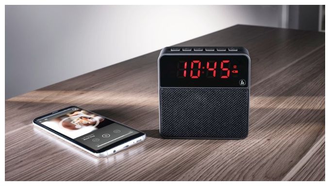 173167 Pocket Clock Bluetooth Lautsprecher (Schwarz) 