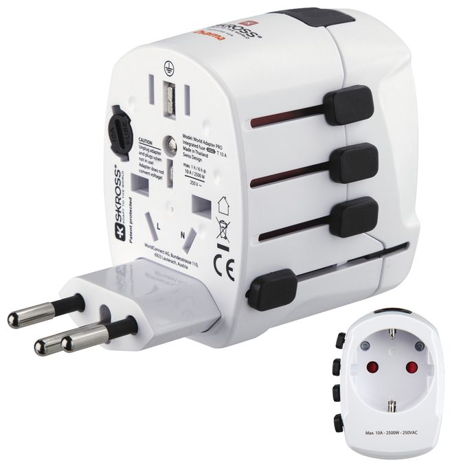 World Travel Pro Reiseadapter für bis zu 150 Länder 