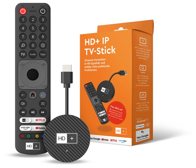 4K Ultra HD Media Player 32 GB HDMI IP TV-Stick inkl. HD+ IP für 3 Monate 