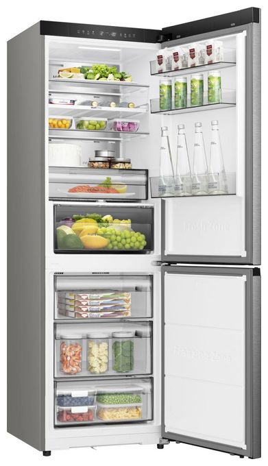 190 l / 115 l Kühl-Gefrierkombi freistehend NoFrost 165 kWh Jahr  RB3K330SAIC (Grau, Edelstahl) 