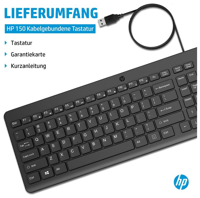 Universal Tastatur USB  150 (Schwarz) 