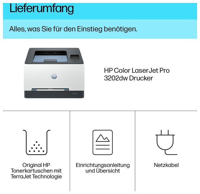 A4 Laser Drucker 600 x 600 DPI 25 Seiten pro Minute Color Laserjet Pro 3202dw 