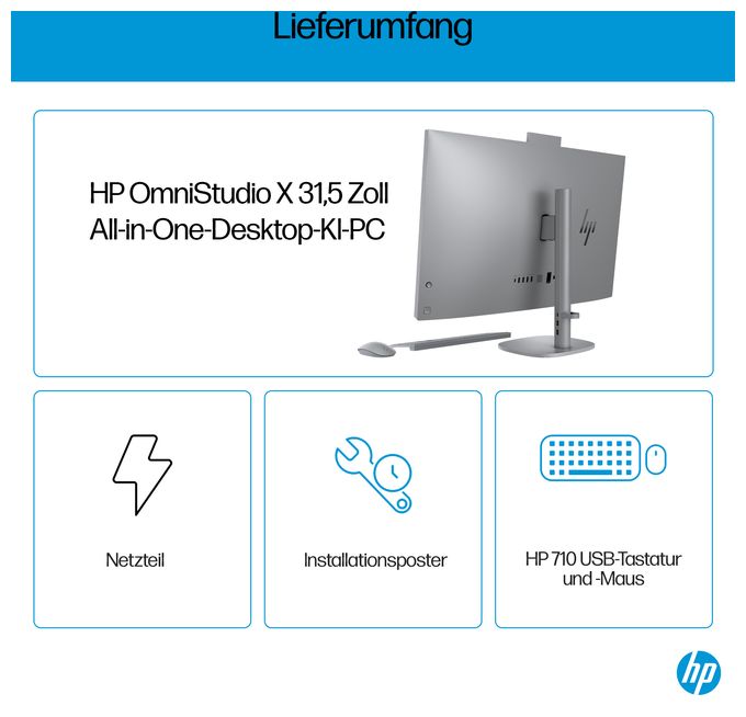 All-in-One-PC 80 cm (31.5 Zoll) Intel Core Ultra 7 32 GB Ram 1 TB SSD Windows 11 Home intern OmniStudio X 32-c0670ng 