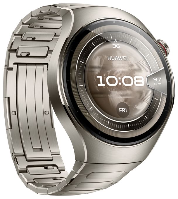Digital 46 mm Smartwatch Rund 310 ppi  Watch 5 (Silber) 