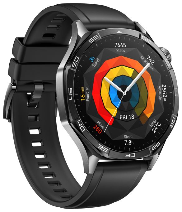 Digital 46 mm Smartwatch Rund IP69K 336 h 326 ppi  Watch GT5 (Schwarz) 