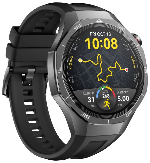 Digital 46 mm Smartwatch Rund IP69K 336 h 326 ppi  Watch GT5 Pro (Schwarz) 