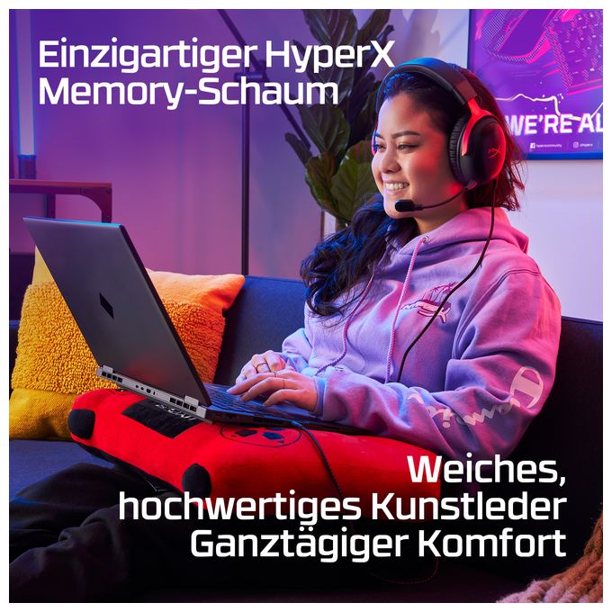 Over-Ear Gaming Kopfhörer kabelgebunden USB Typ-C  Cloud III Gaming (Schwarz/Rot) 