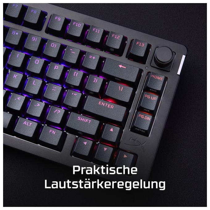 RGB-LED Gaming Tastatur USB  HyperX Alloy Rise 75 Gaming (Schwarz) 