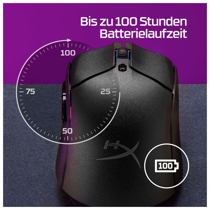 26000 DPI Gaming Maus  HyperX Pulsefire Haste 2 Wireless (Weiß) 
