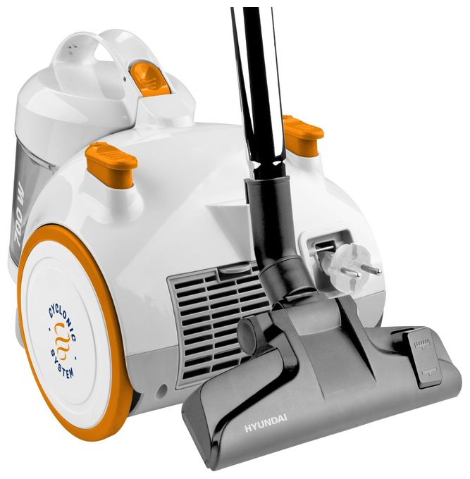Bodenstaubsauger Beutellos 700 W HEPA  VC009 (Weiß, Orange) 